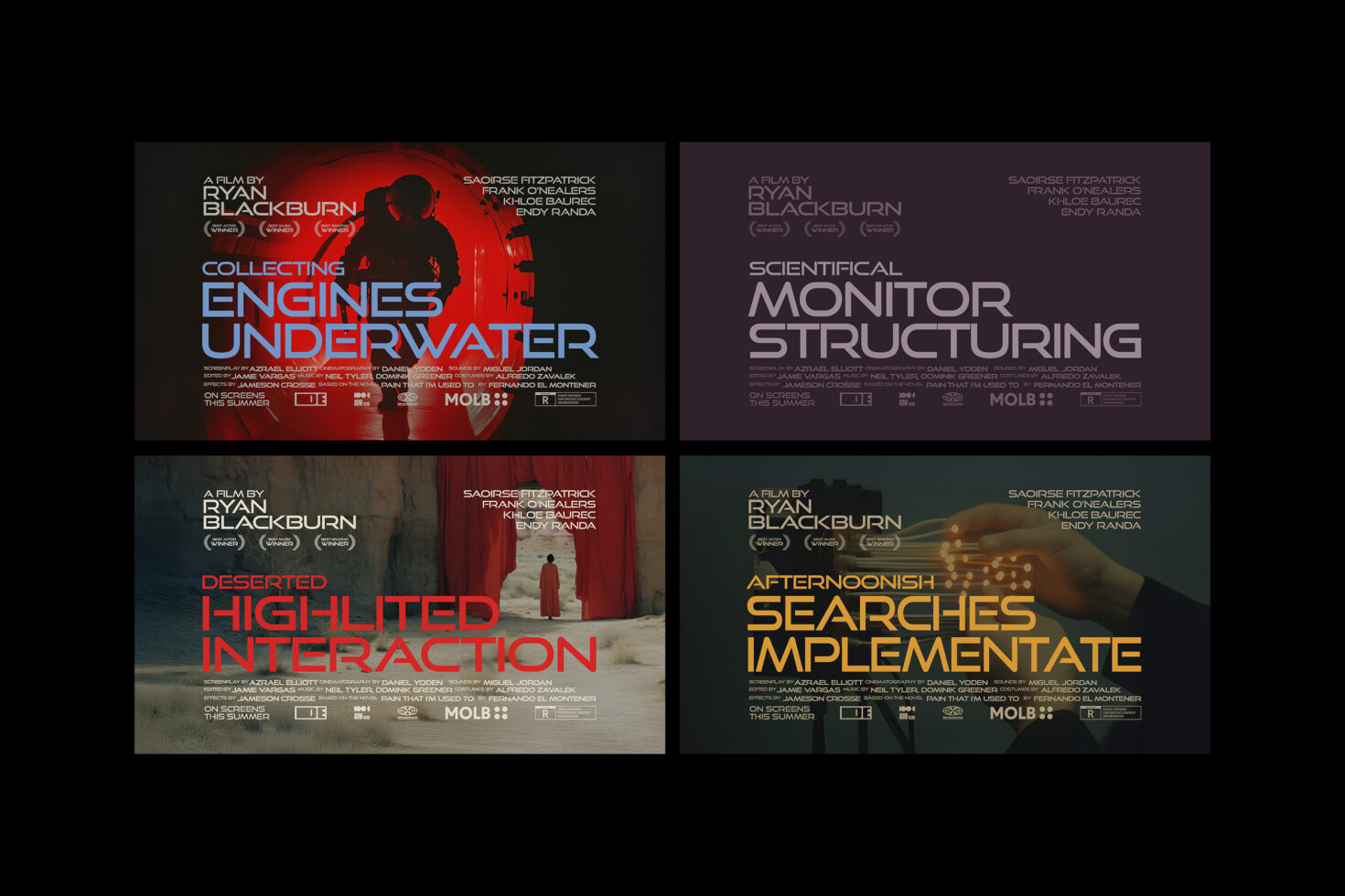Futuristic movie poster design mockup featuring bold typography and sci-fi elements, ideal for designers seeking inspiration in graphics and templates categories.