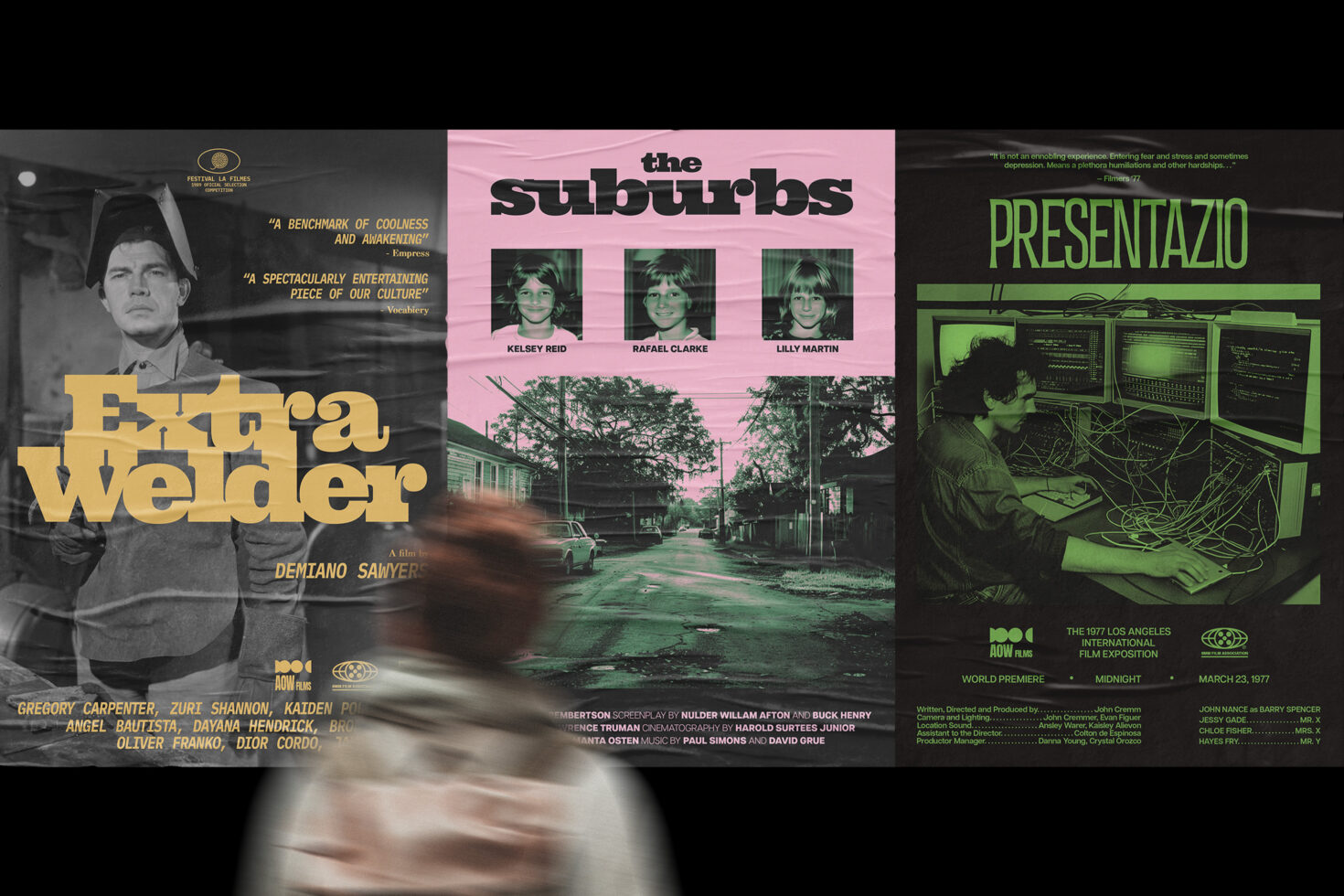 Vintage film poster mockup featuring retro designs. Perfect for graphics and templates. Ideal for designers seeking unique and nostalgic visuals.