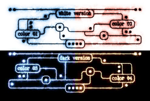 Abstract circuit design with light and dark color variations for digital assets. Ideal for templates, graphics, and mockups. Tech-inspired aesthetics.