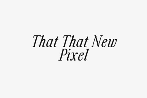 Elegant serif font sample displaying That That New Pixel in an italic style perfect for graphic designers and typography projects keyword fonts mockups.