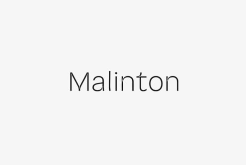 Elegant serif font Malinton displayed on a white background. Ideal for graphic designers seeking modern typography assets. Fonts category.