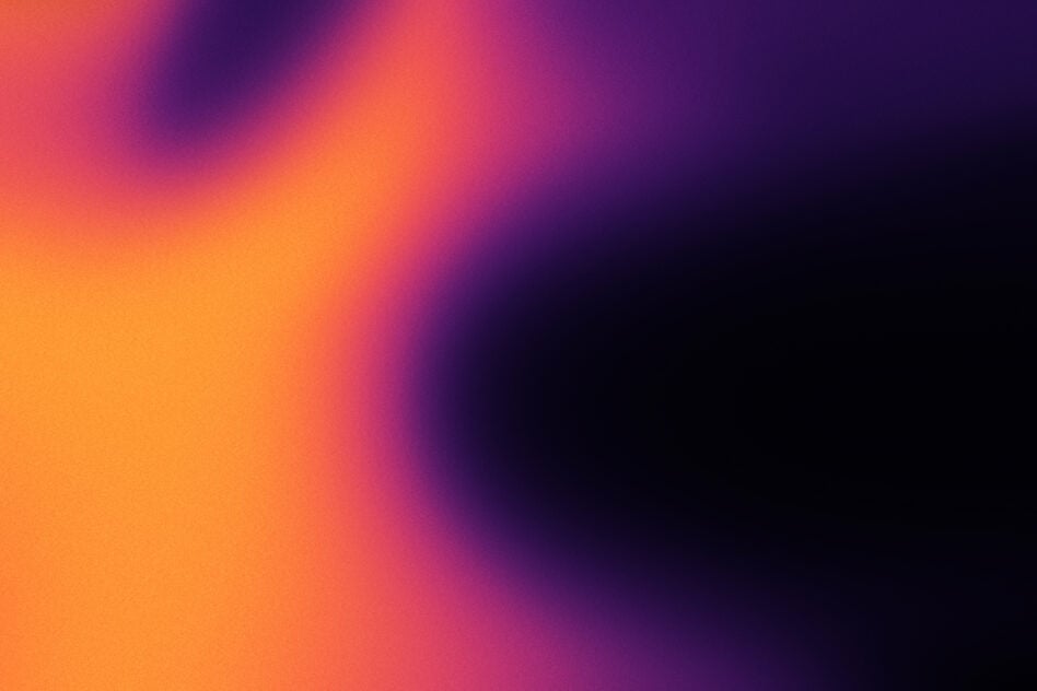 Soft gradient flowing from orange through pink magenta to black void