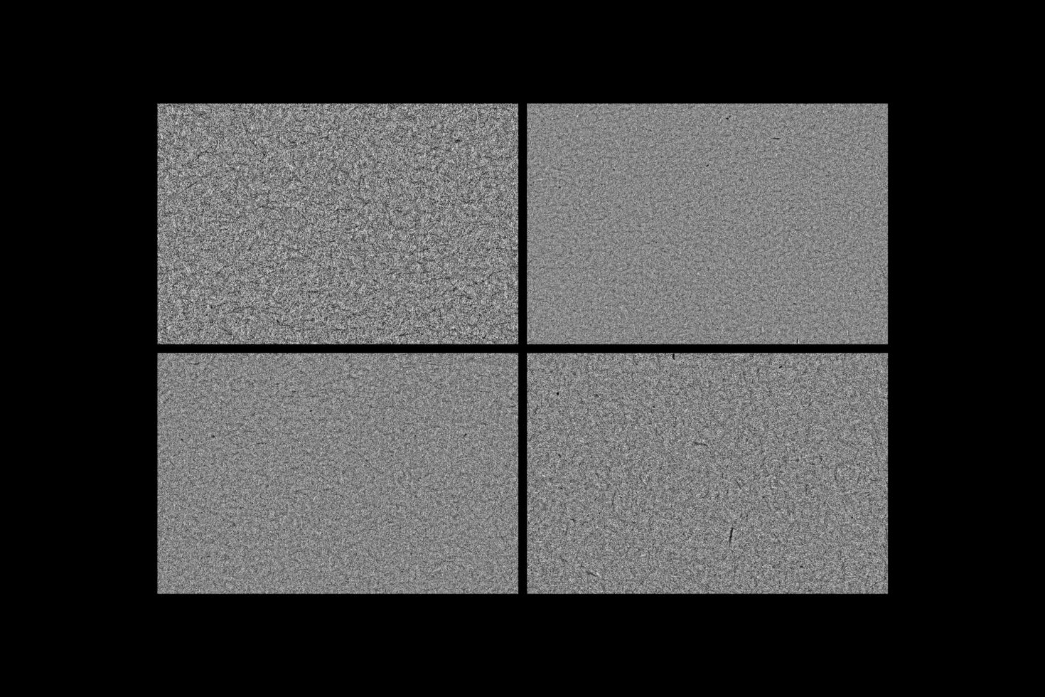 Four gray textured square panels arranged in a grid layout on black background suitable for mockup design templates graphics digital assets for designers.