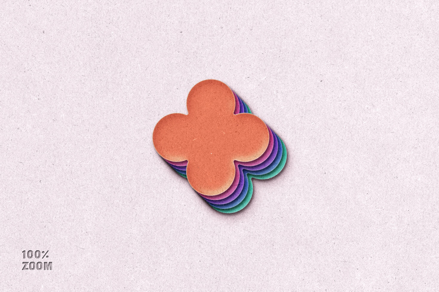 Colorful layered paper cutout design with geometric shapes on textured background perfect for mockups and graphic templates ideal for designers and creatives