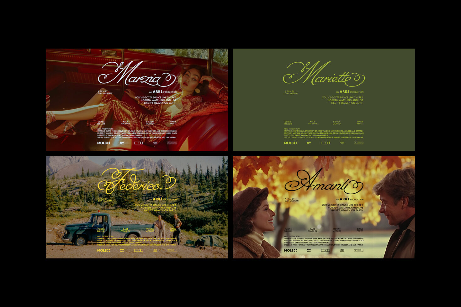 Film poster mockup set featuring elegant vintage designs, ideal for designers seeking unique graphics and templates for creative projects.
