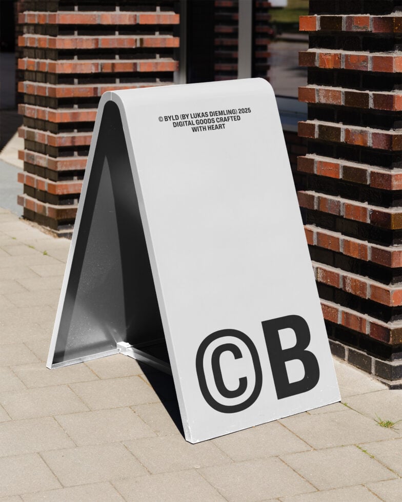 Urban street sign mockup showcased outdoors against brick wall. Ideal for designers seeking realistic signage templates for branding and advertising.