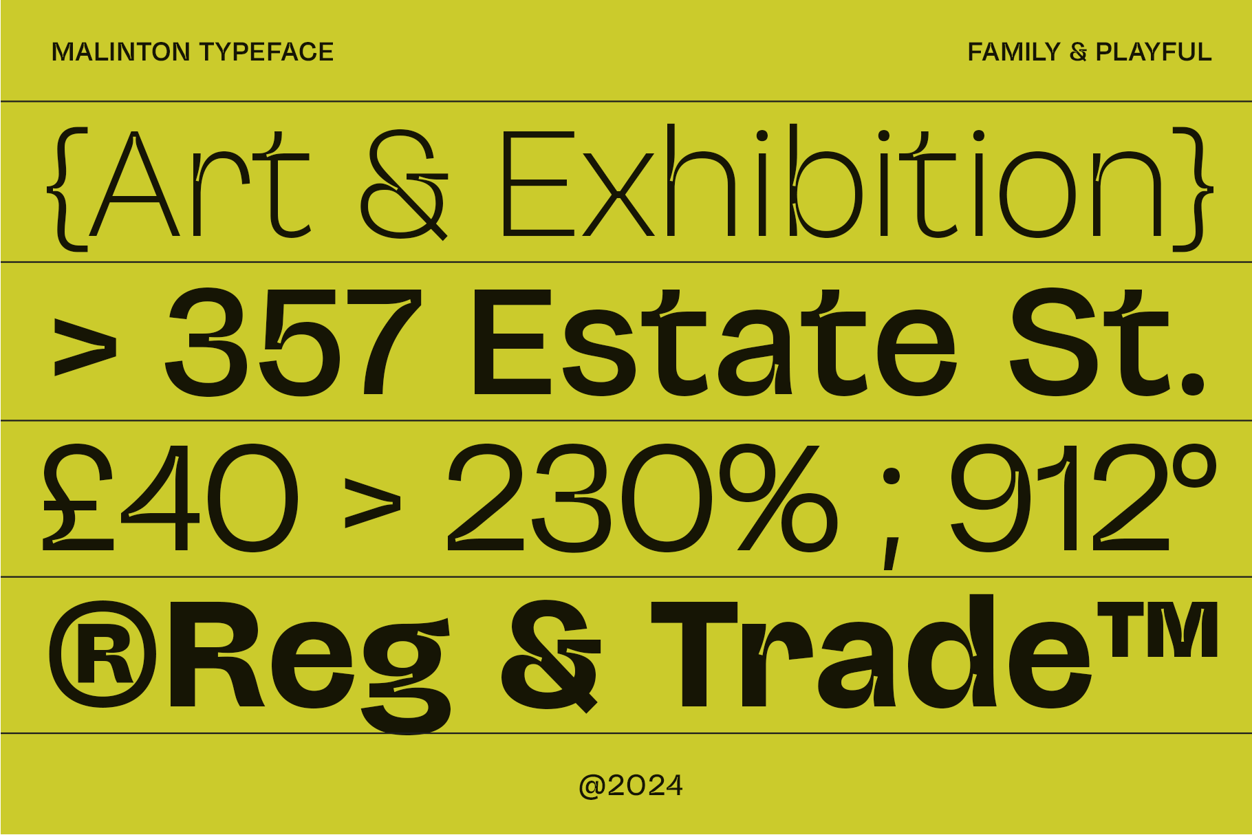 Malinton Typeface display with text showcasing playful modern font. Ideal for designers. Keywords: typography, design, font, graphic, mockup, template.