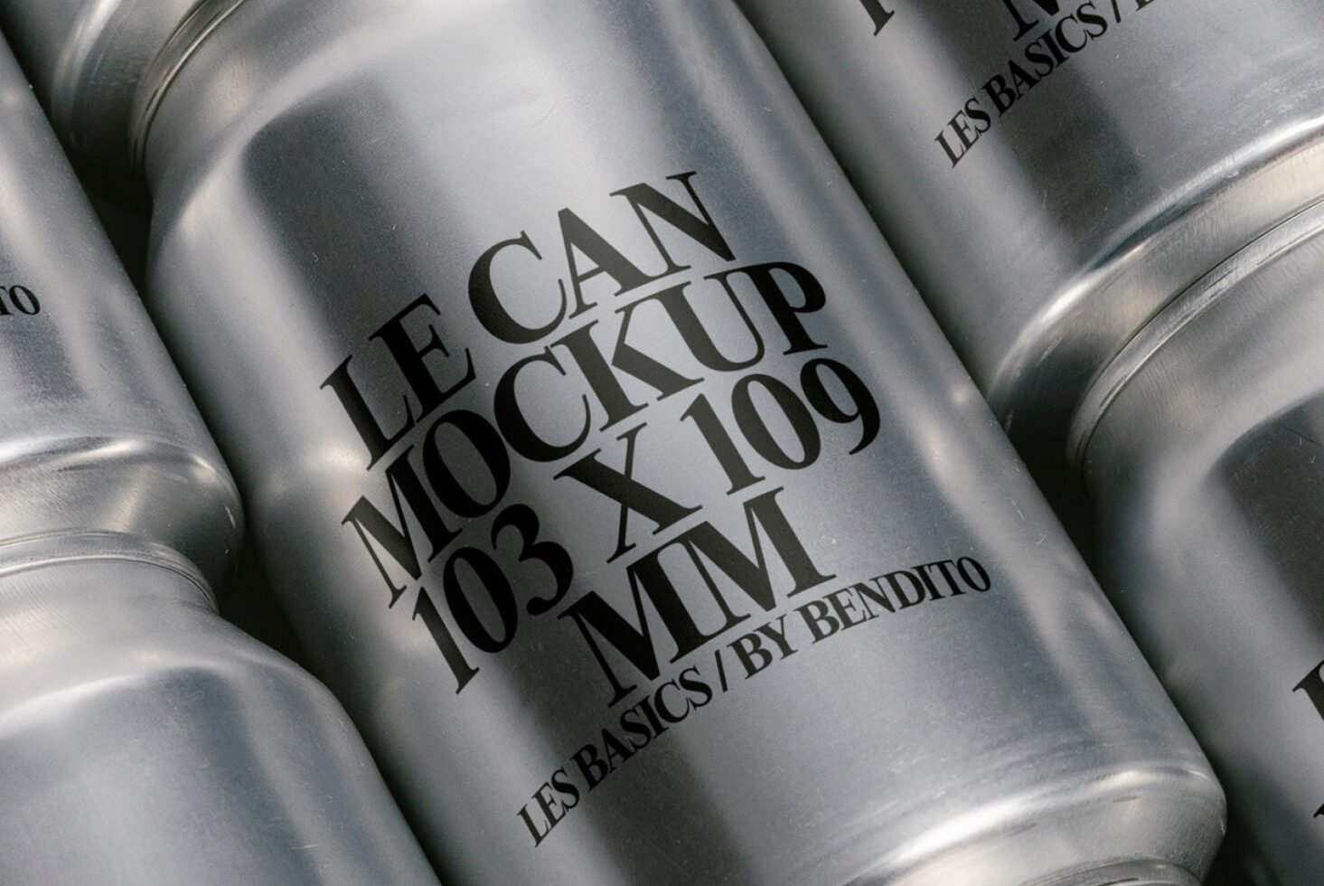 Sleek aluminum can mockup with minimalist design 103 x 109 mm perfect for showcasing branding ideas in digital graphics templates for designers.