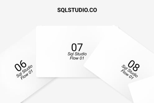 Modern graphic template with numbers and text on overlapping white cards against a neutral background. Perfect for designers seeking minimal mockups.