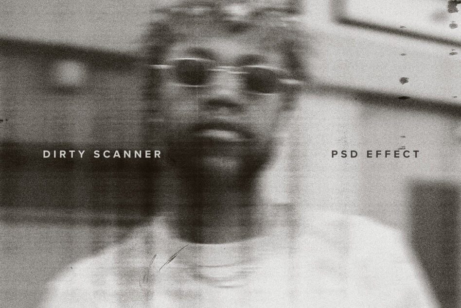 Side-by-side comparison of blurry scan texture versus cleaned PSD effect