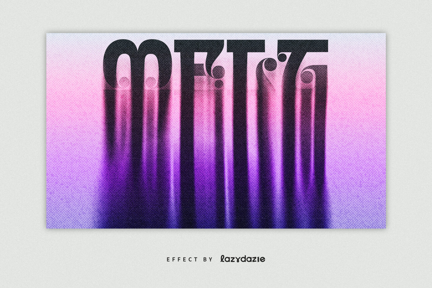 Bold black text MFTF with gradient effect on textured pink and purple background suitable for graphic design or typography projects in digital assets marketplace.
