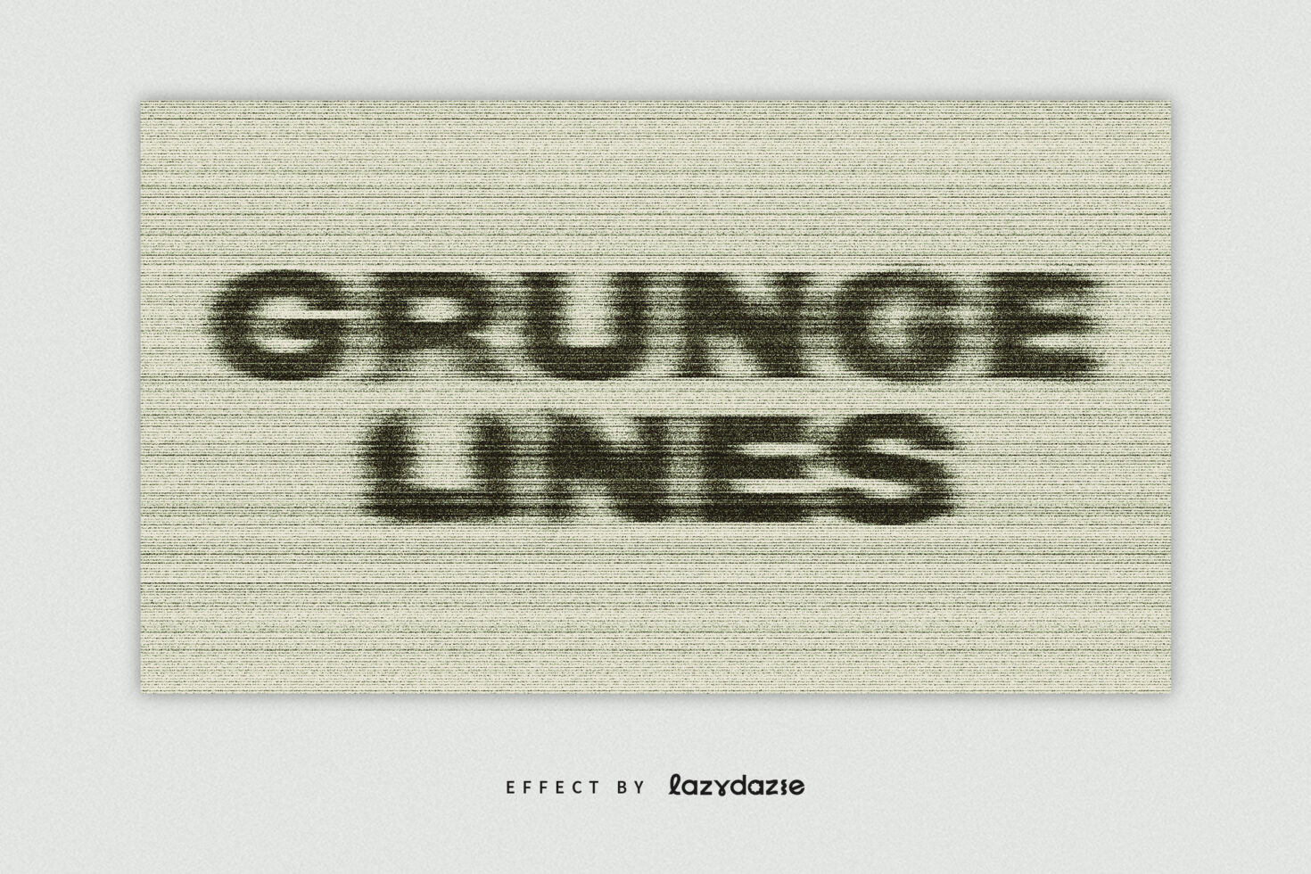 Grunge Lines effect mockup featuring horizontal glitch texture. Ideal for designers seeking unique graphics and textures for creative projects.