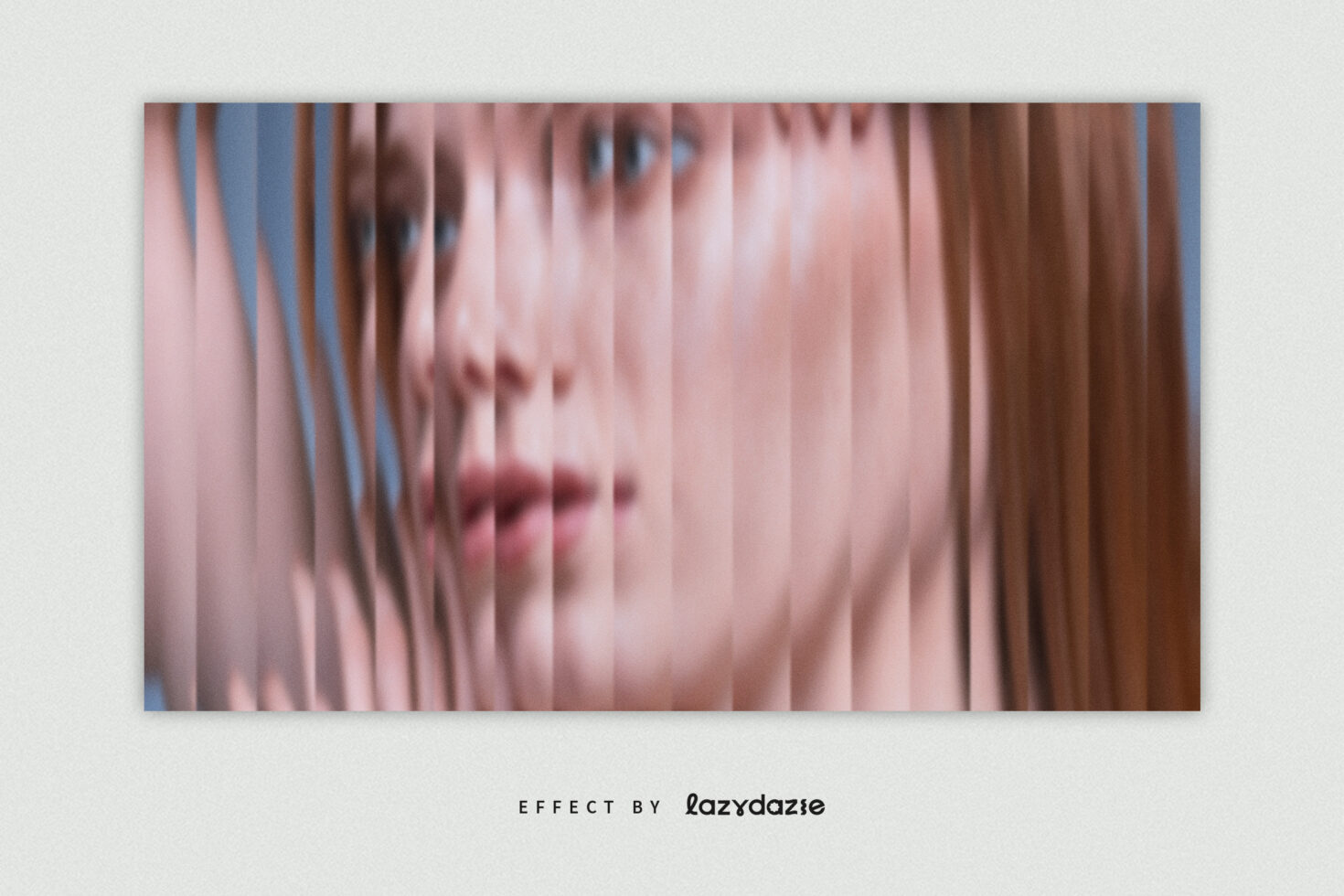Blurred artistic portrait of a person with a rippled effect ideal for graphic design projects digital assets designer tools creative mockups visual effects.
