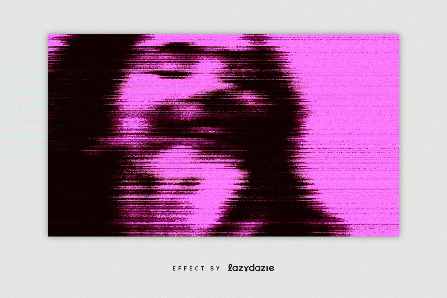 Glitch effect graphic with pink and black distortion lines suitable for digital design projects. Great for templates and creative mockups.