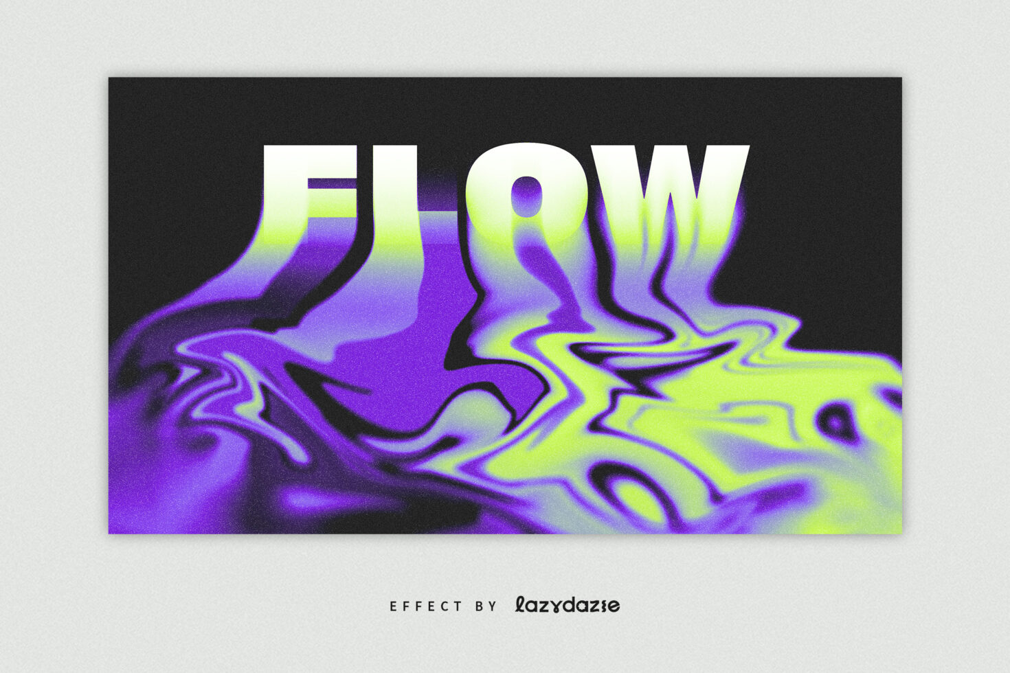 Flowing vibrant abstract text graphic with neon colors ideal for design projects featuring modern style font effects liquid texture typography