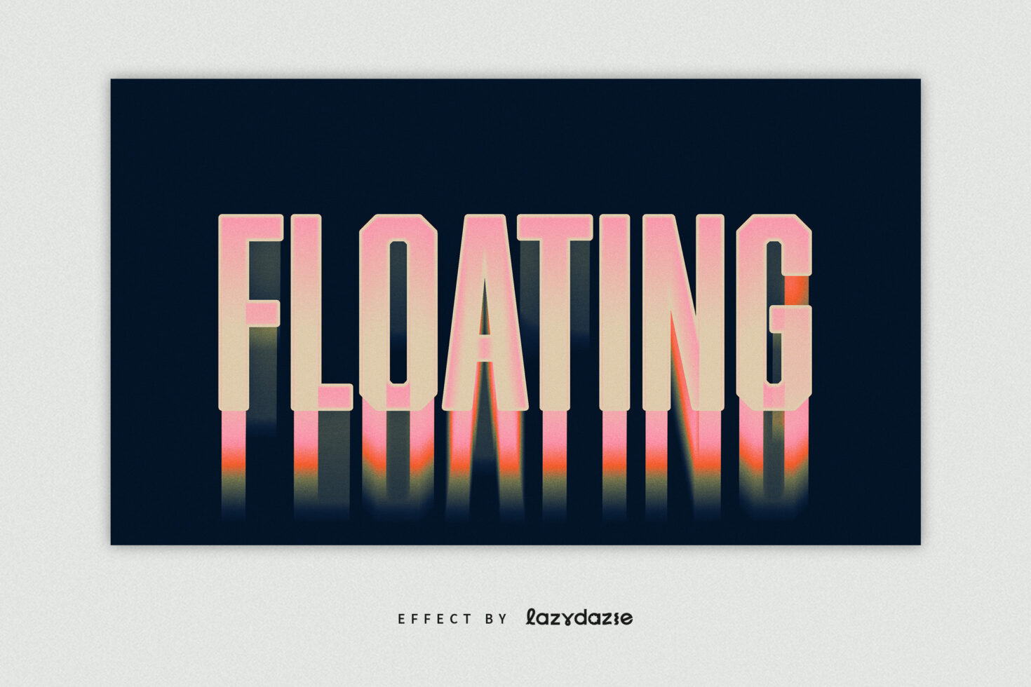 Bold 3D pink floating text effect on dark background for graphic designers ideal for templates and graphics projects enhancing visual appeal