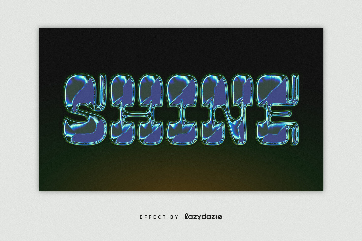 Futuristic neon text design of the word SHINE with blue glowing effect on dark background suitable for digital typography and font effects graphics.