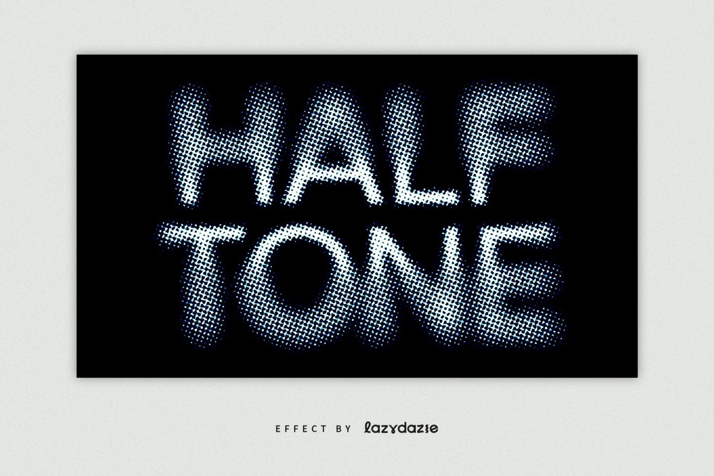 Halftone text effect in bold style with a modern design. Perfect for posters, graphic design, typography templates. High-quality asset for designers.