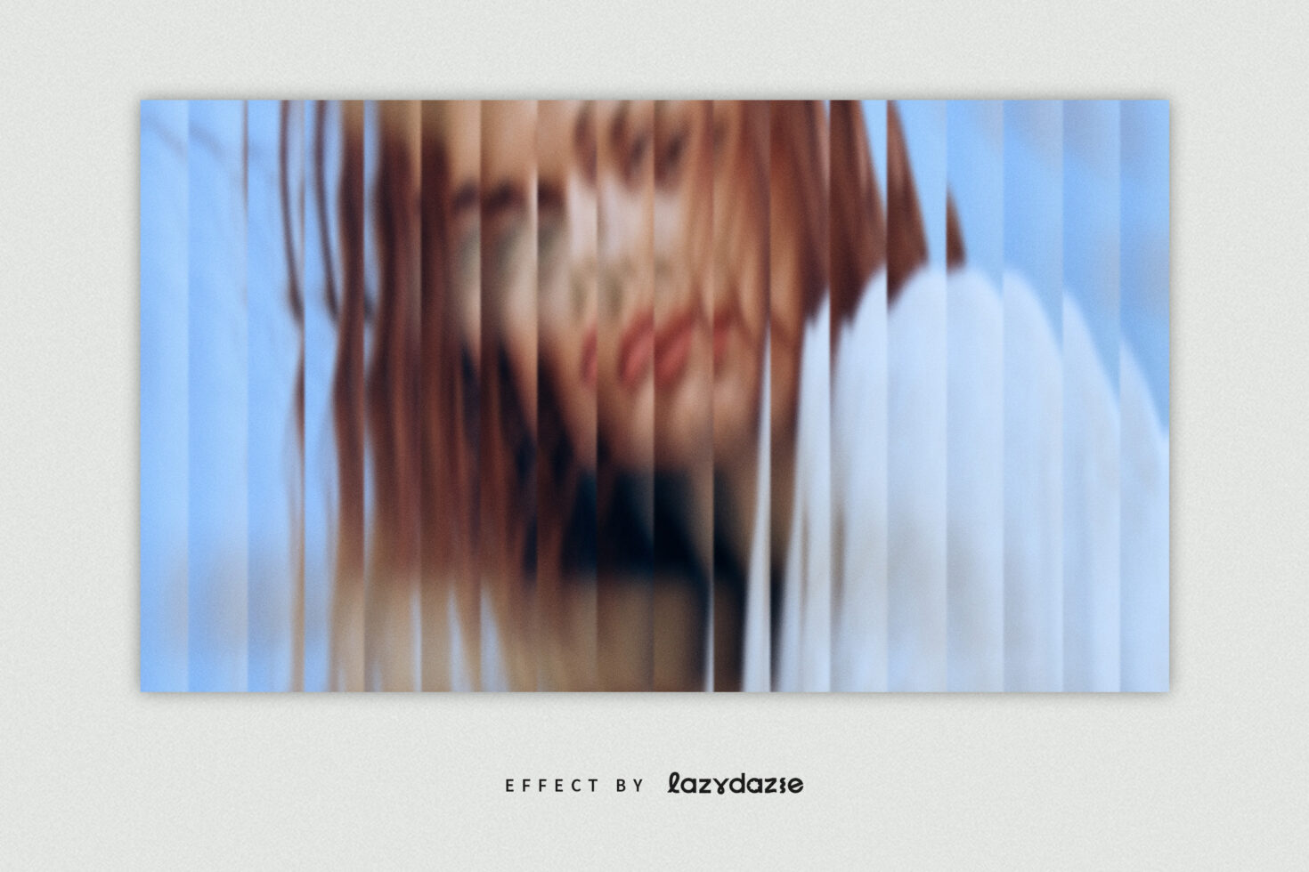 Abstract blurred portrait with vertical distortion effect ideal for graphic design mockups creative templates and artistic digital assets for designers