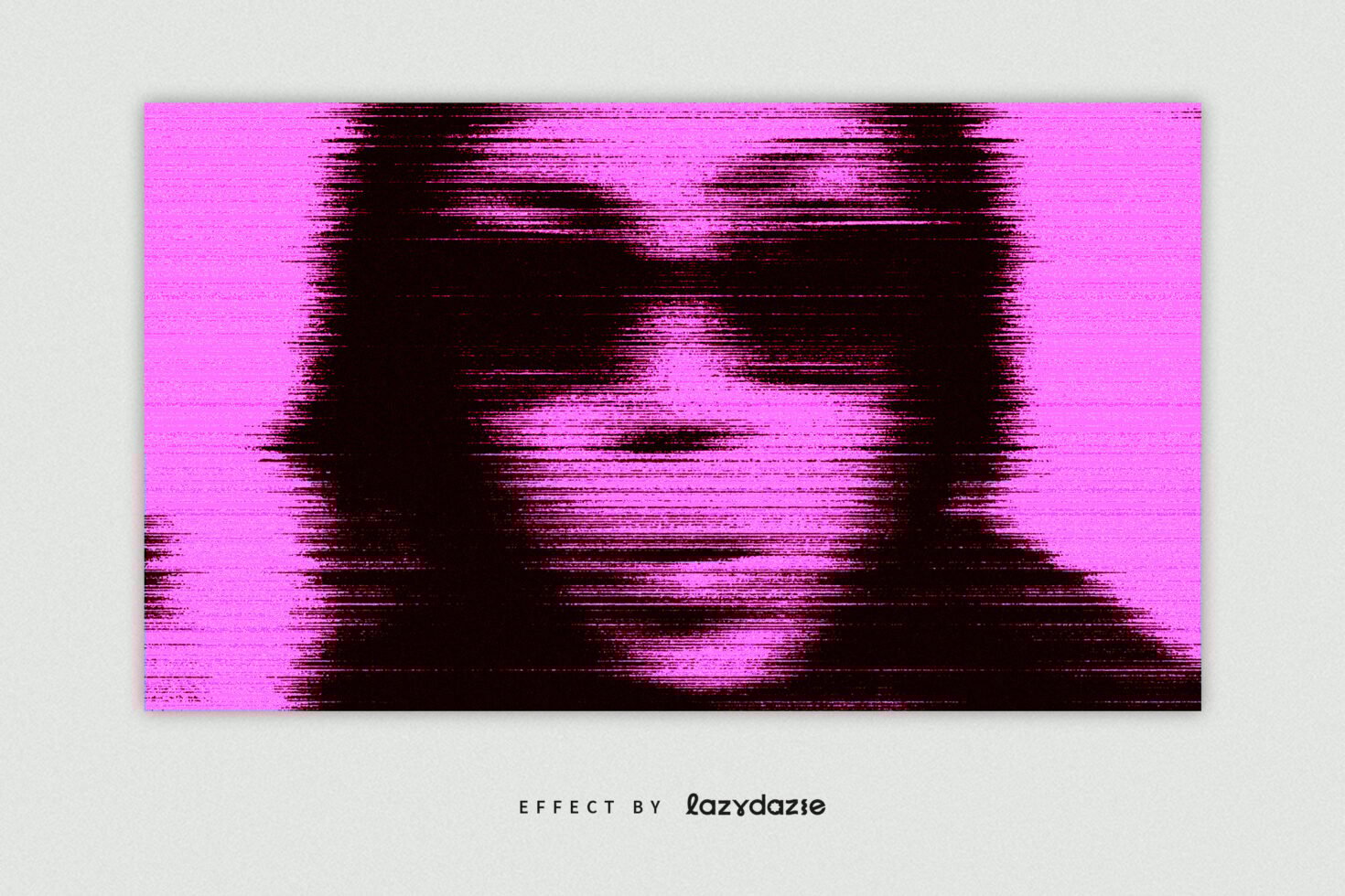 Pink glitch effect portrait template for designers digital assets abstract graphics creative design mockup unique visual style designer resources