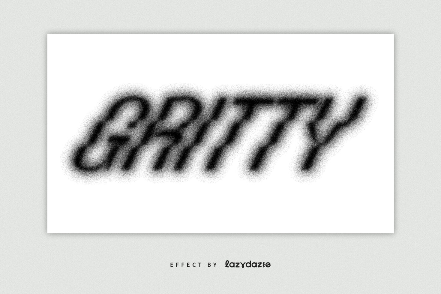 Blurred gritty text effect reading Gritty designed for digital graphic projects perfect for designers looking for unique typography styles in templates