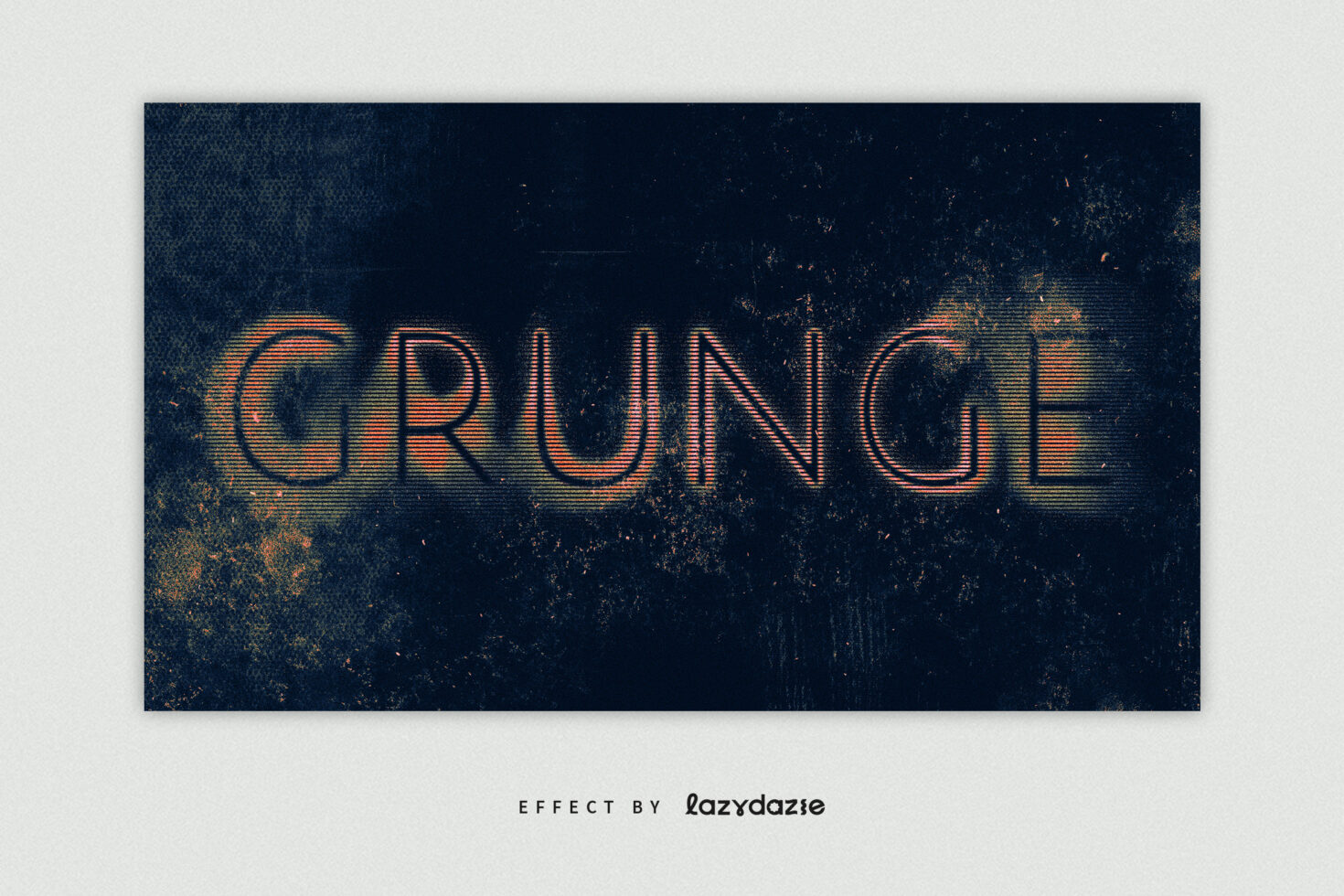Grunge style text effect with a distressed texture perfect for graphic design. Dark background highlights the vintage aesthetic. Ideal for templates.