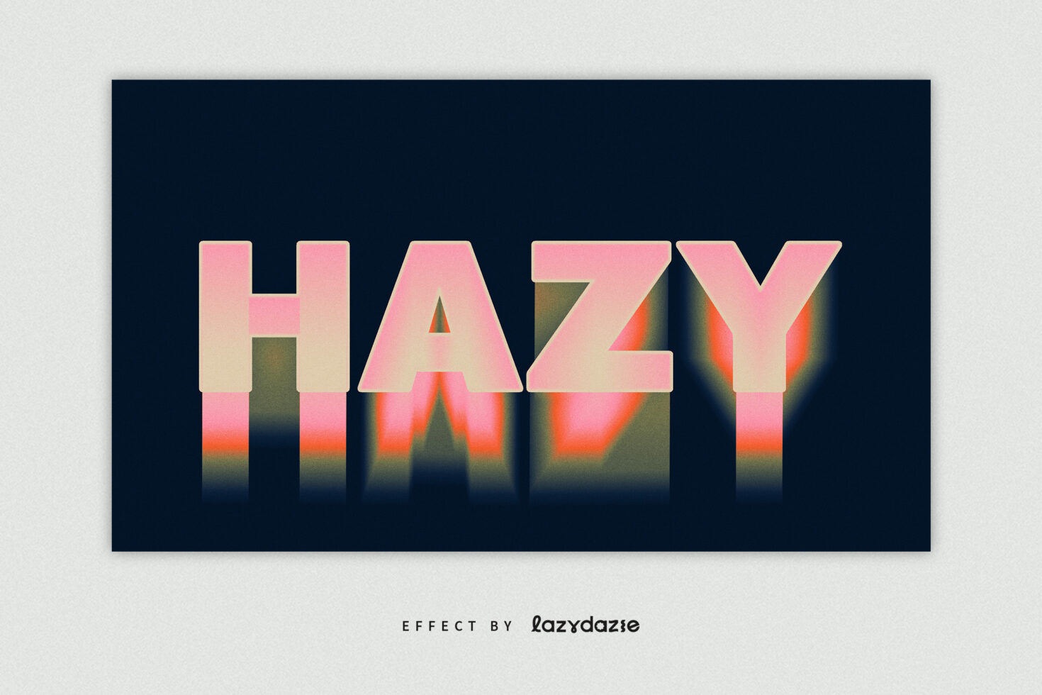 Hazy text effect with gradient colors on dark background suitable for digital design projects fonts graphics templates mockups for designers.