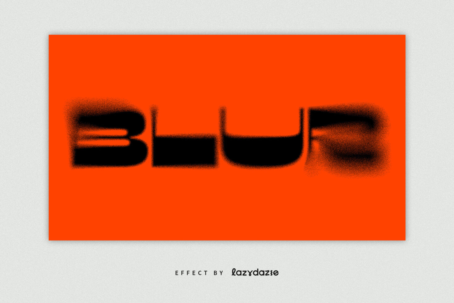 Blur text effect on bright orange background suitable for graphic design. Perfect for templates and typography projects. Eye-catching visual asset.