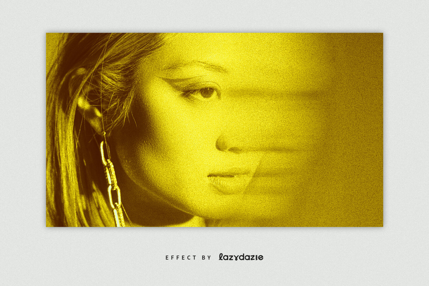 Yellow gradient portrait with grainy texture effect, ideal for graphic design projects. Editable template suitable for creating artistic mockups.