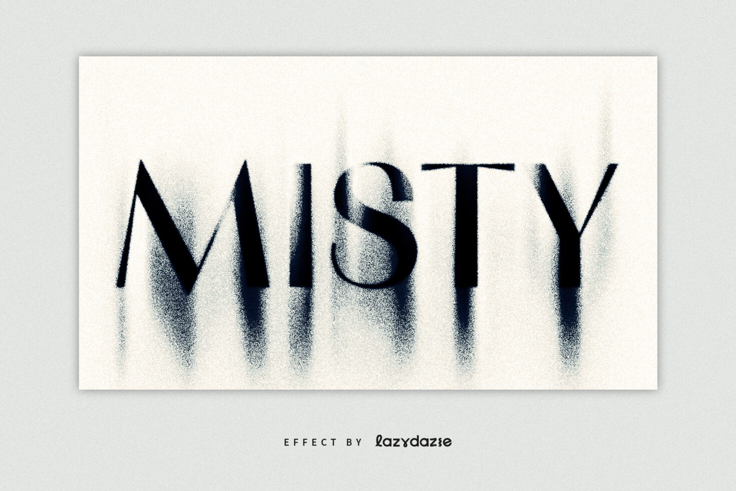 Elegant misty text effect with blurred shadows on a light background perfect for graphic design projects typography mockups and creative templates.