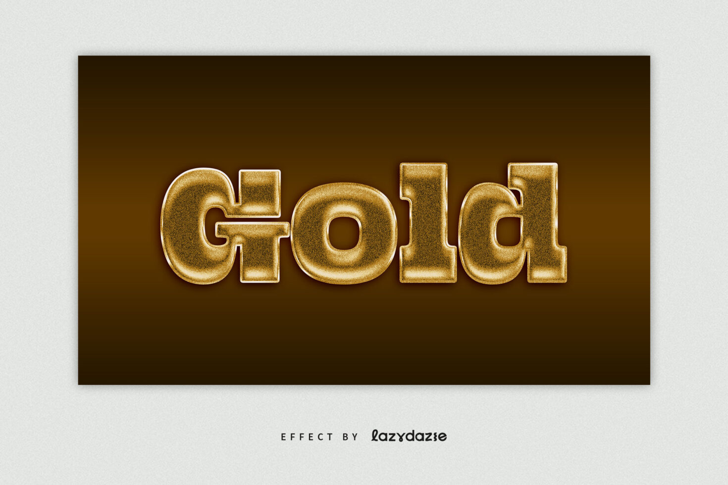 Gold text effect on a gradient brown background perfect for designers seeking high-quality mockups fonts and templates to enhance graphic projects.