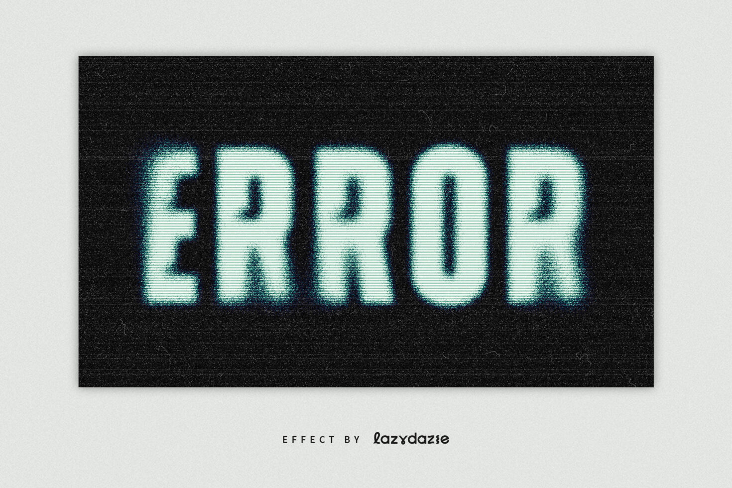 Retro glitch effect displaying the word error with a CRT screen texture perfect for designers seeking unique text effects and digital glitch graphics.