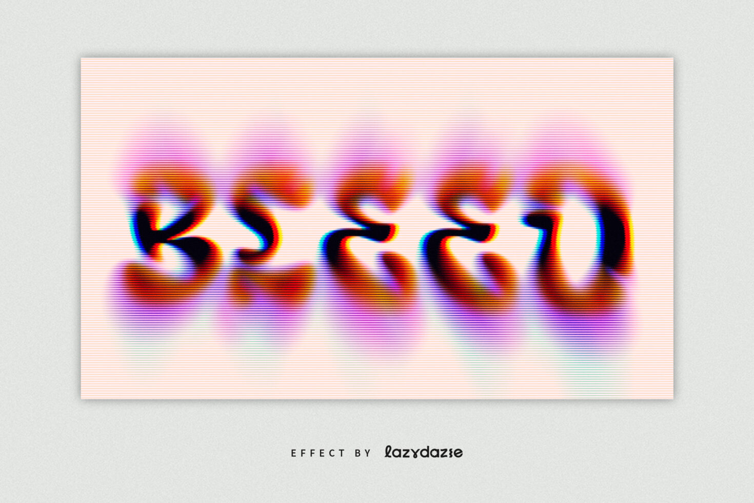 Glitch text effect reading BLEED with vibrant colors and a blurred finish. Ideal for graphic designers seeking eye-catching typography templates.