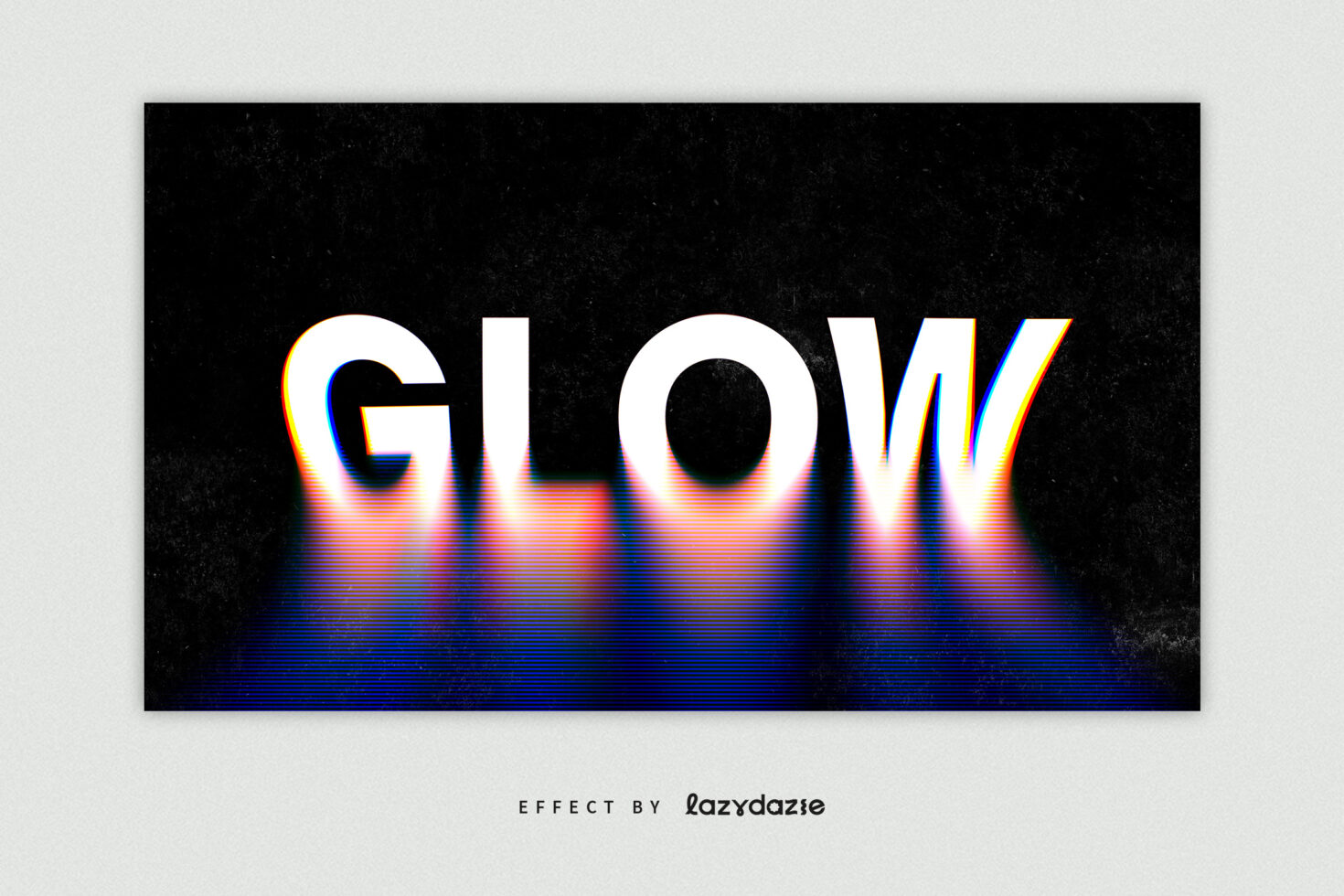 Retro glow text effect on black background with vibrant neon colors suitable for graphics or templates ideal for designers seeking vintage styles