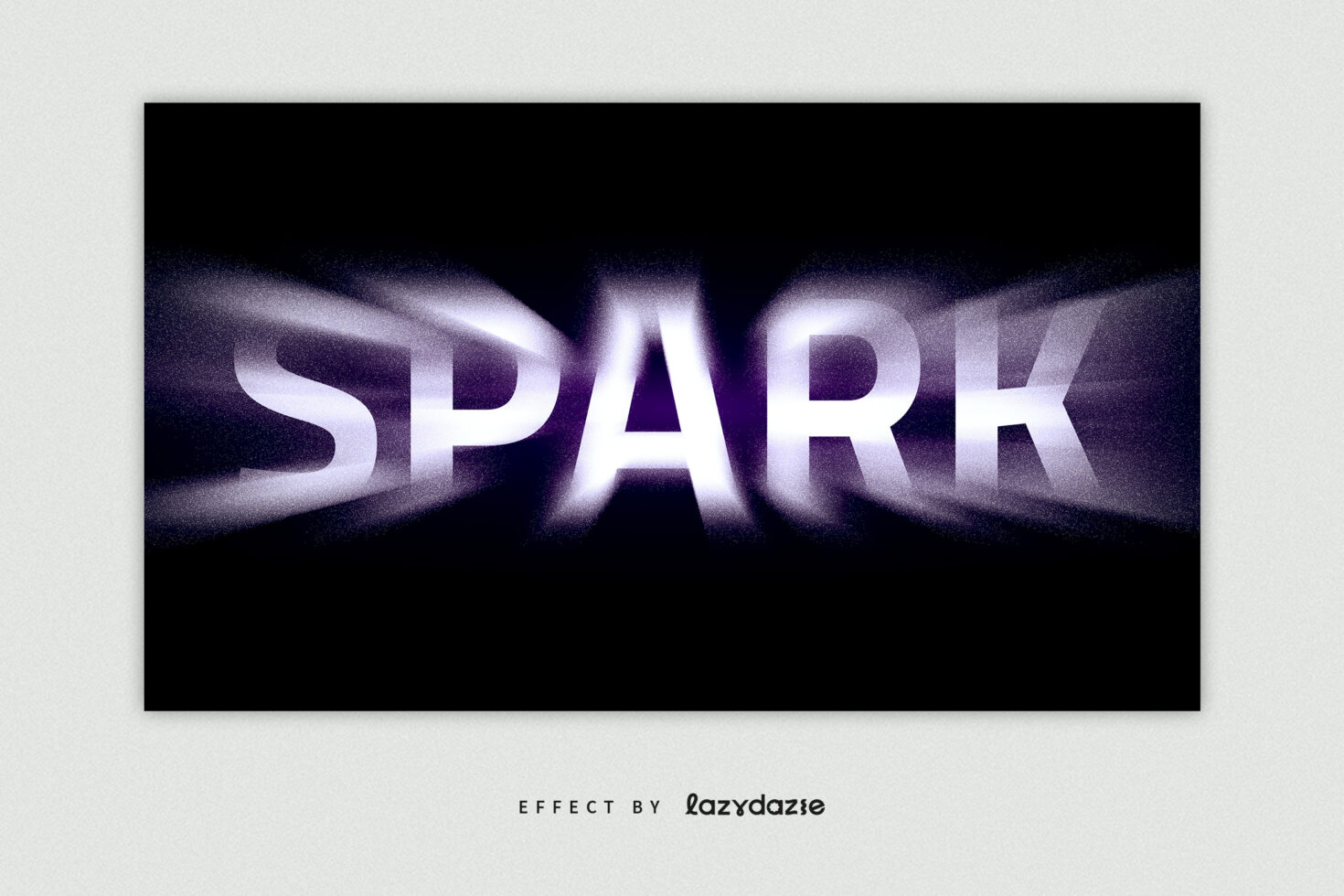 Text effect with dynamic motion blur spelling Spark on dark background; ideal for designers seeking striking typography graphics and creative templates.