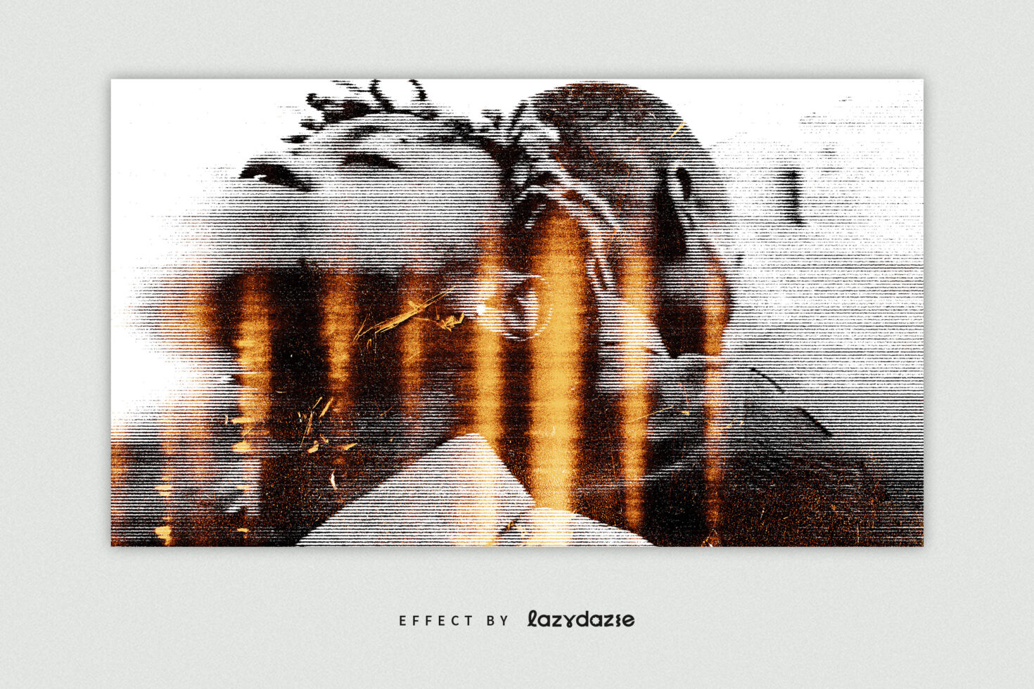Image of an abstract digital art effect featuring textured lines and orange accents. Perfect for graphic designers looking for unique visual assets.