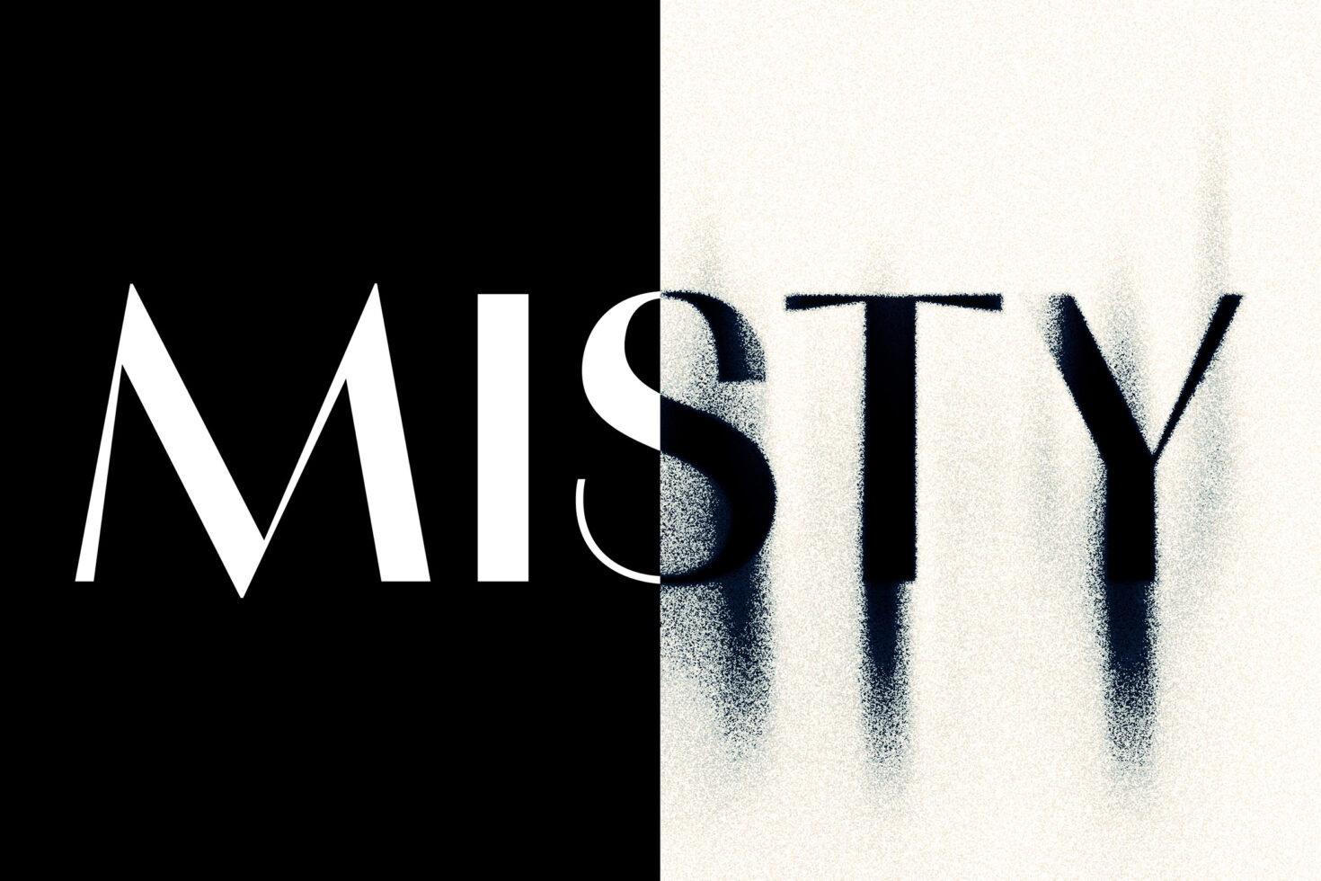 Contrasting black and white typography showcases bold minimalist design with texture. Ideal for designers needing modern fonts or graphic design inspiration.