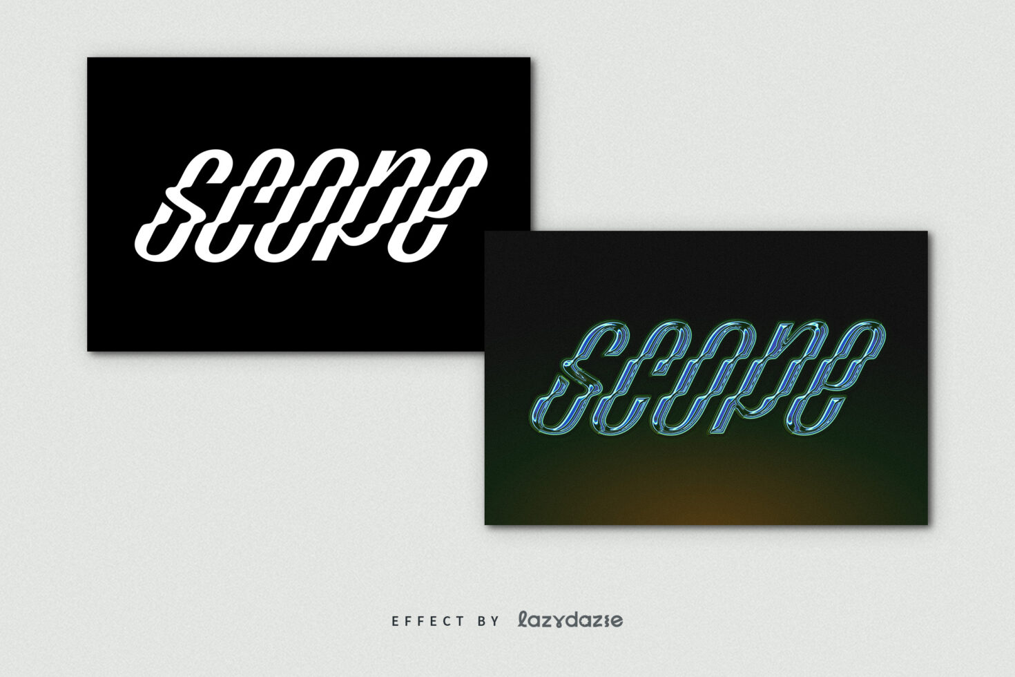 Bold typographic design with the word Scope in a unique layered style. Perfect for designers seeking modern font graphics and typography assets.
