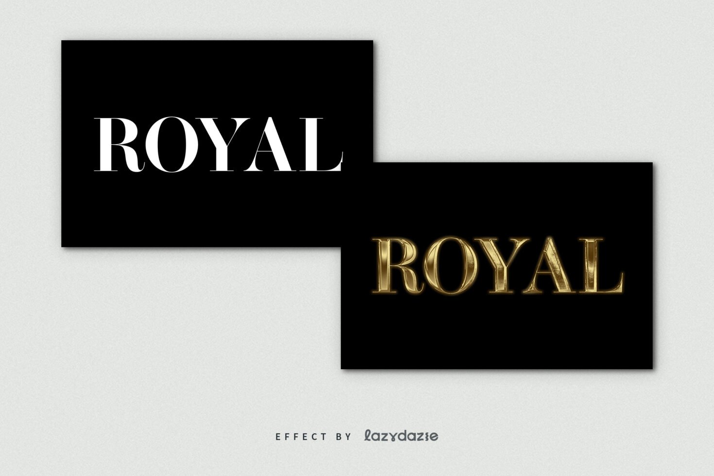 Elegant font comparison featuring classic white and luxurious golden typography on black backgrounds ideal for designers seeking font inspiration and graphics.