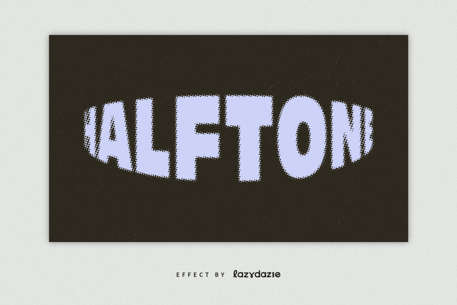 Blue halftone text effect on black background ideal for graphic design projects. Perfect for creating retro-style designs or unique typography templates.