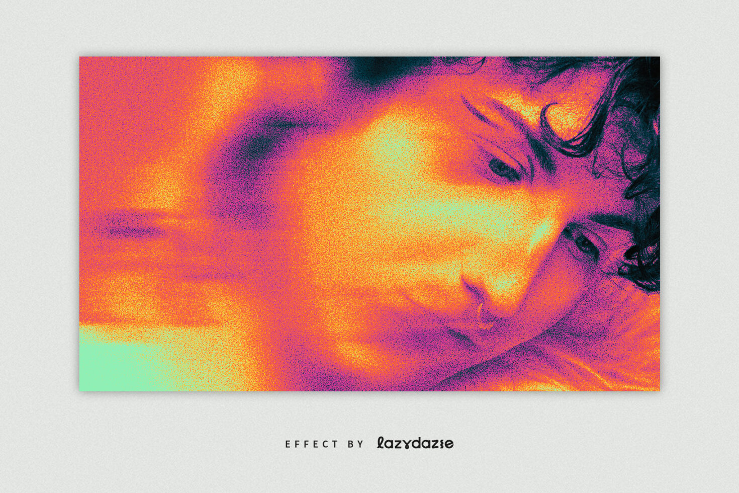 Colorful abstract graphic of a face with gradient heat map effect vibrant colors suitable for digital design projects templates and graphic assets.