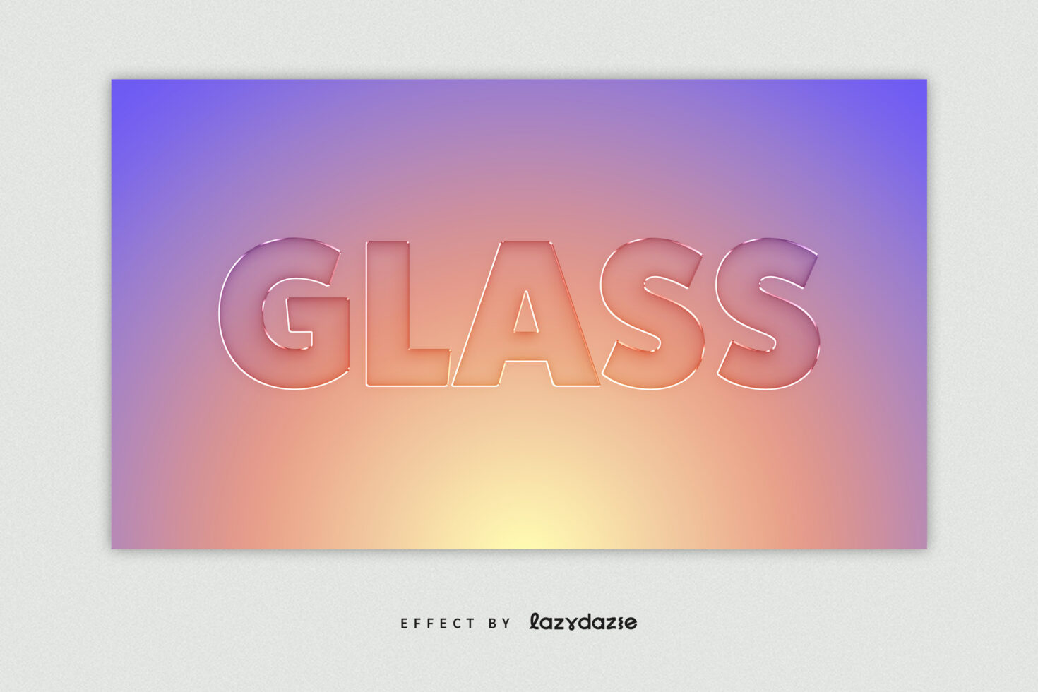 Gradient glass text effect on gradient background. Ideal for templates mockups and graphic design projects. Enhance visuals with modern typography.