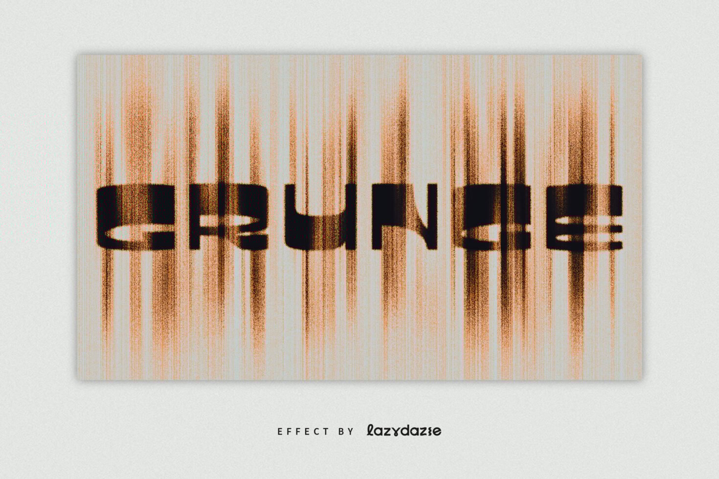 Grunge font effect with vertical orange gradients and blurred text. Ideal for graphic design assets. Use in mockups, templates, and creative projects.