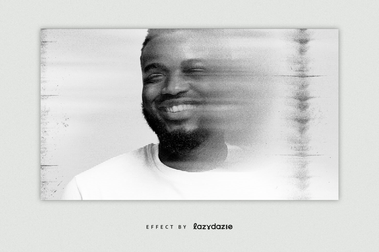 Halftone effect on a smiling man's portrait. Ideal for graphic design projects and digital mockups. Enhance your visual content with texture and depth.