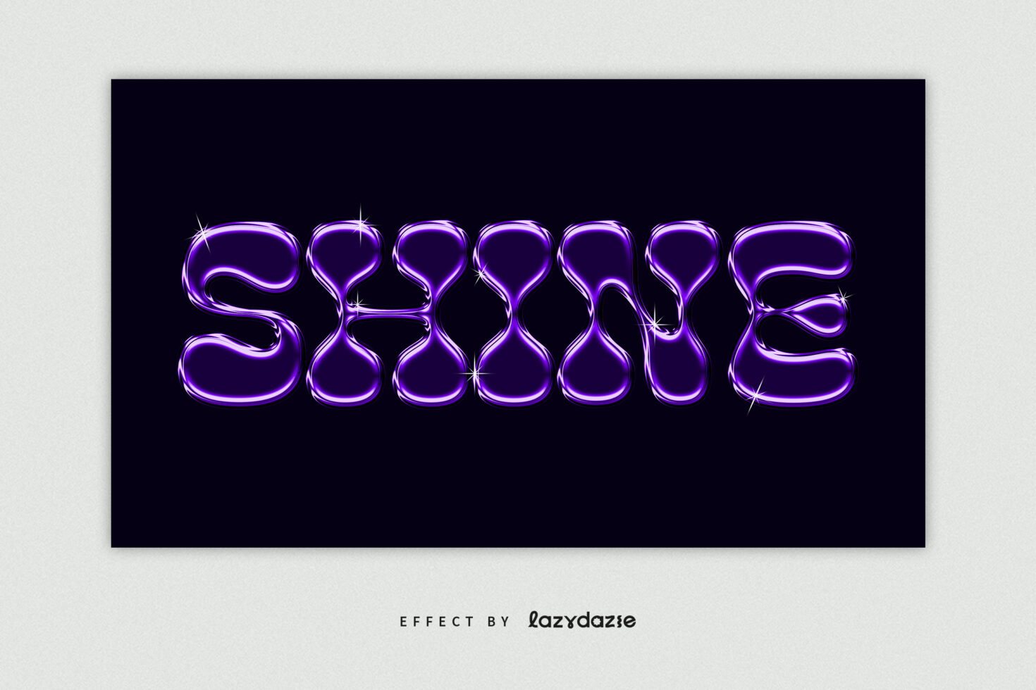 Purple neon text effect spelling SHINE on dark background suitable for graphic design projects. Perfect for designers looking for vibrant typography effects