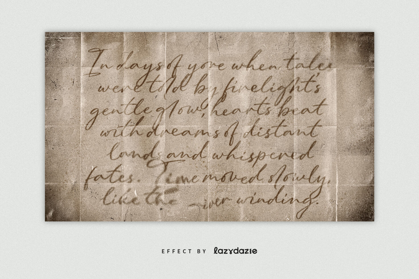 Vintage handwritten text on aged paper texture background perfect for graphic design. Ideal for designers seeking retro effects and nostalgic mockups.