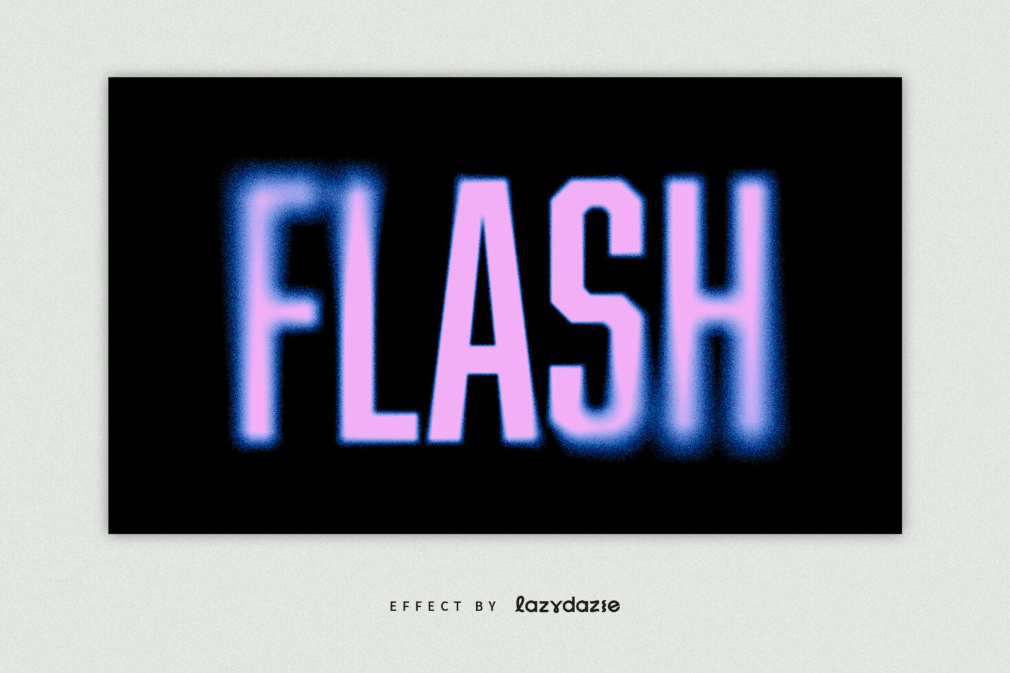 Neon text effect template with blue and pink glowing letters spelling Flash on a black background for graphic design and digital assets in design projects.