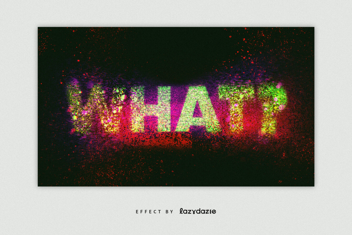 Colorful text effect digital asset for designers showcasing vibrant WHAT typography. Perfect for graphics templates and creative design projects.