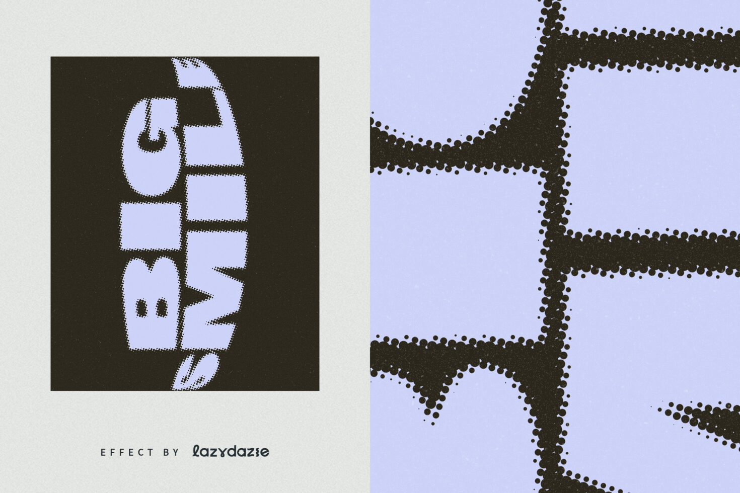 Retro 3D text effect reading Big Smile in dotted style, ideal for graphic designers seeking unique typography assets. Vivid colors suitable for mockups.