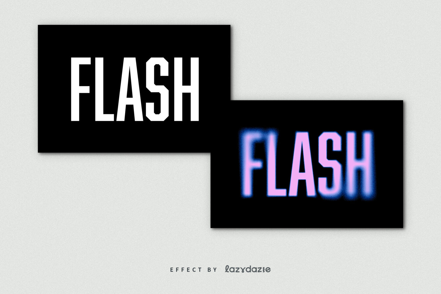 Bold and glowing text graphic design showing the word FLASH in two styles white and blue neon suitable for digital design assets or text mockups.